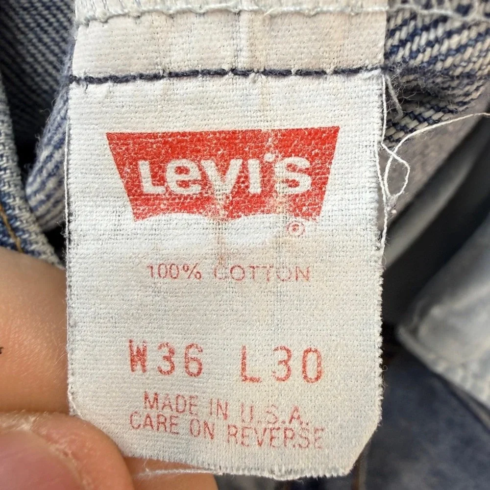 VTG Levis 505 Jeans 36x30 (FIT 34x29) Made in USA Red Tag 70s 80s Classic Fade